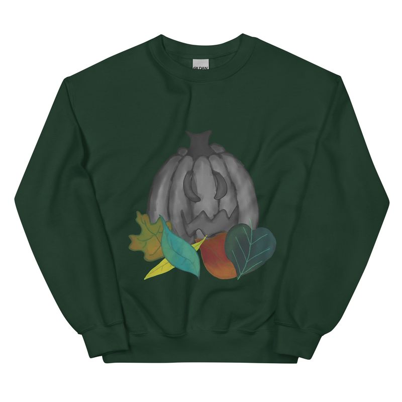 Vintage Jack O Lantern In Fall Leaves Sweatshirt