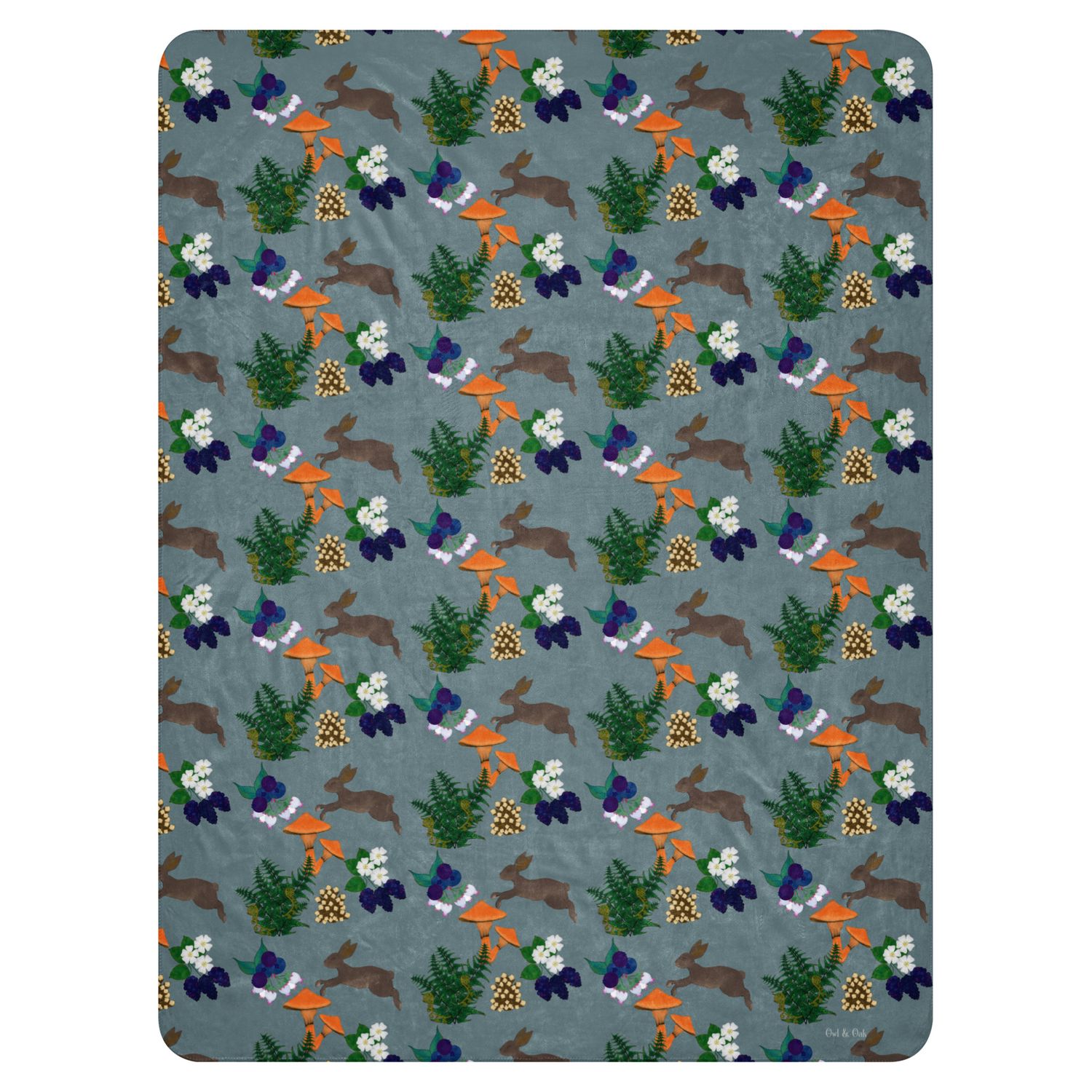 60" x 80" Enchanting Forest Sherpa blanket