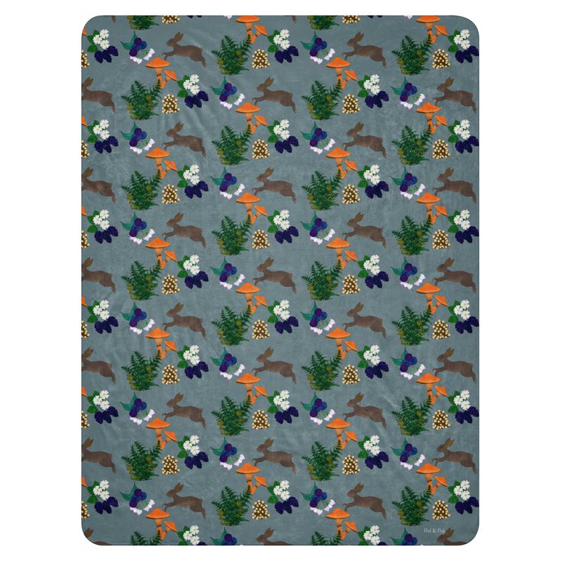 60" x 80" Enchanting Forest Sherpa blanket