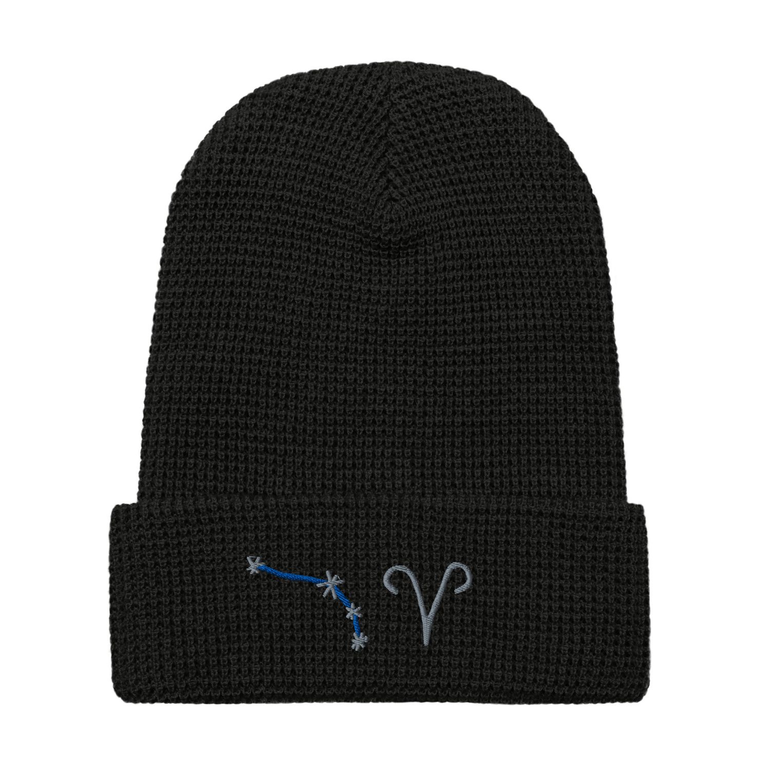 Aries Constellation and Zodiac Sign Waffle beanie