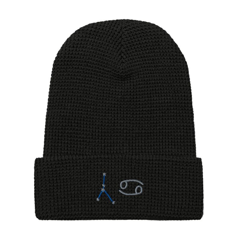 Cancer Constellation and Zodiac Sign Waffle beanie