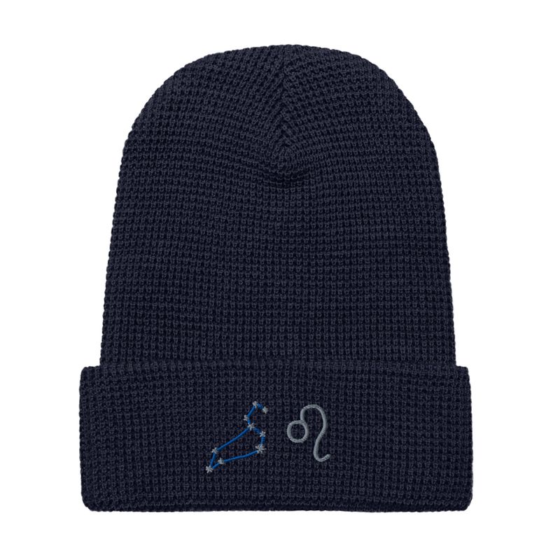 Leo Constellation and Zodiac Sign Waffle beanie
