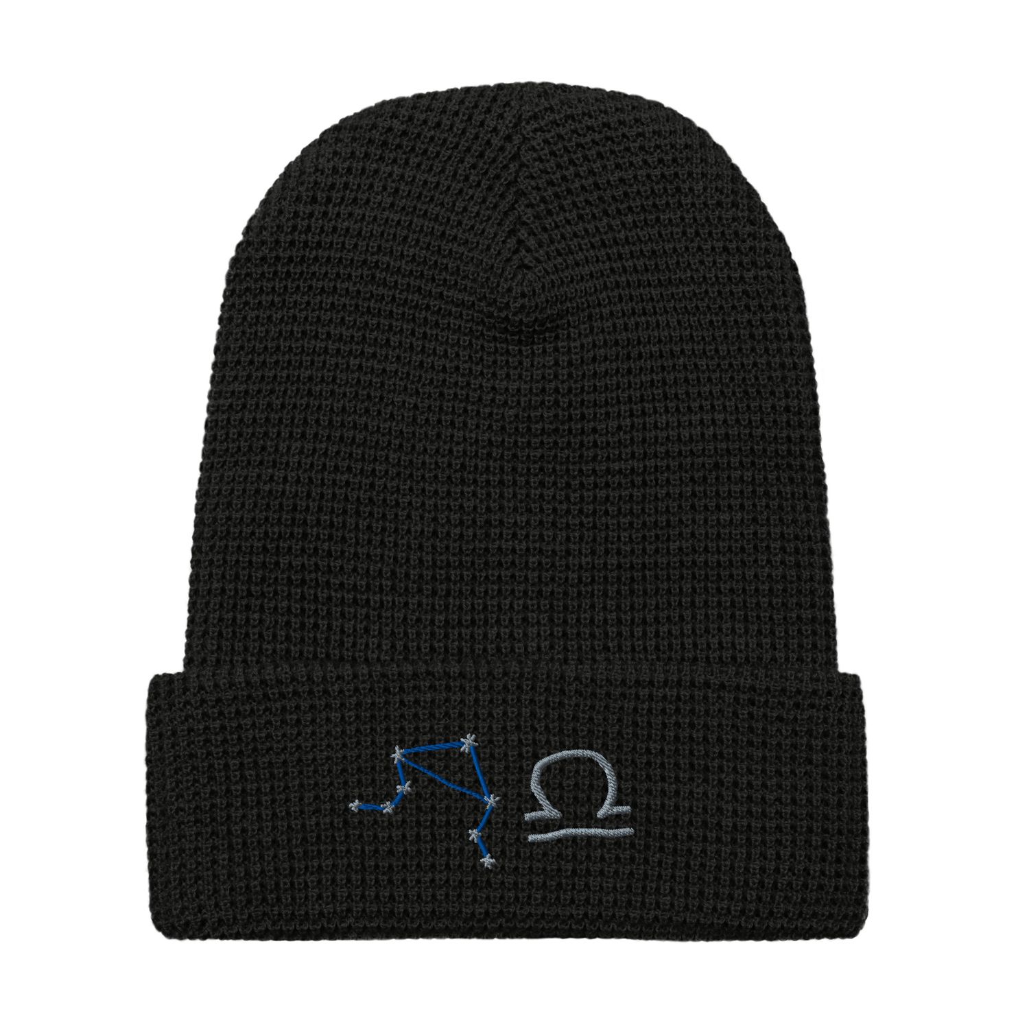 Libra Constellation and Zodiac Sign Waffle beanie