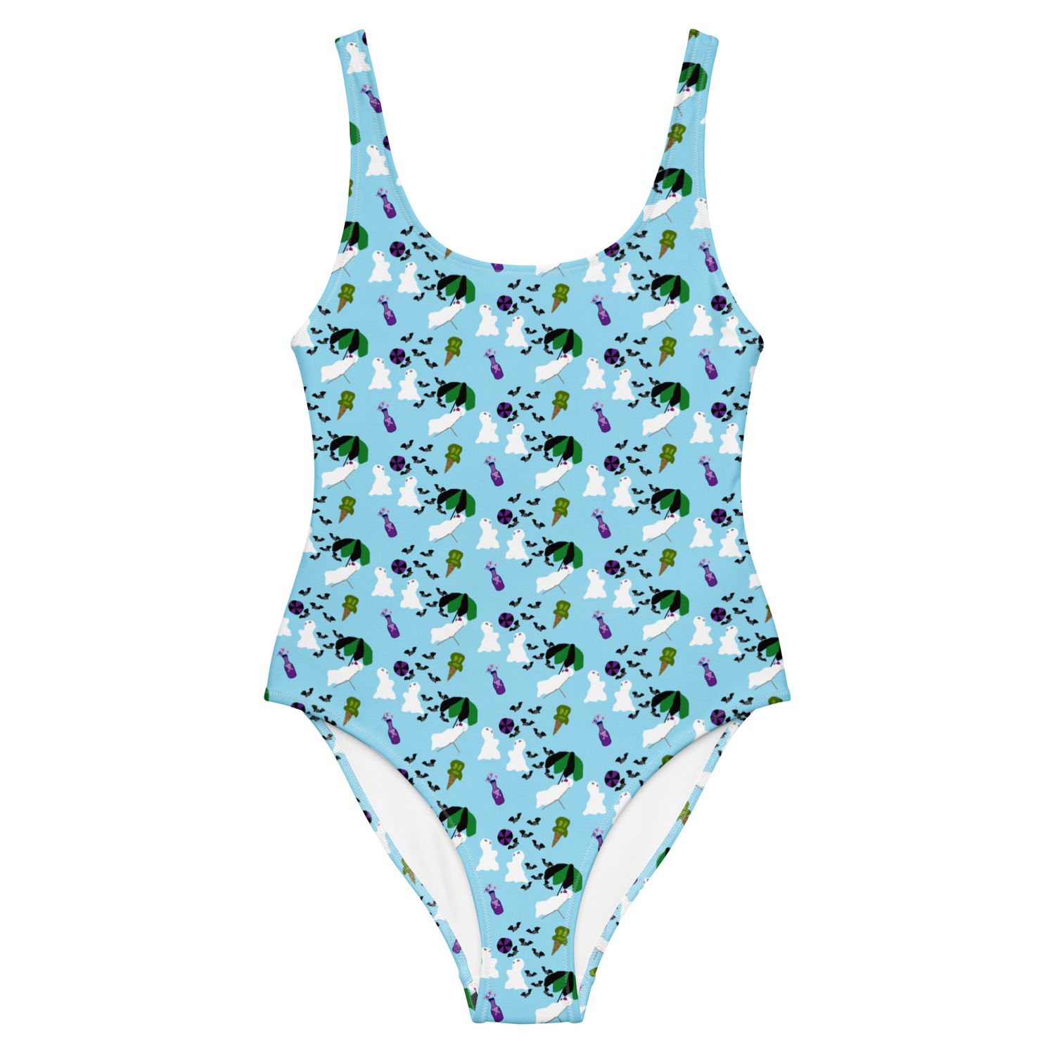 Summerween Ghost Beach Party One-Piece Swimsuit