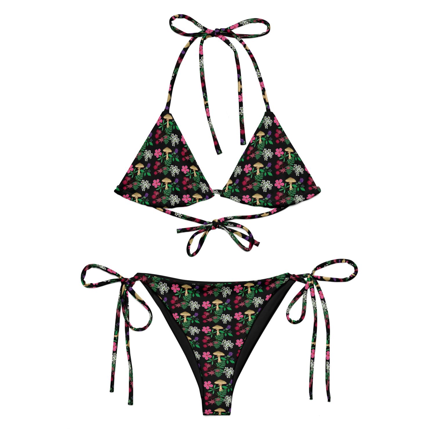 Poisonous Plants Recycled String Bikini