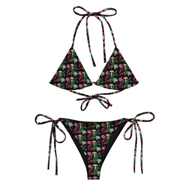 Poisonous Plants Recycled String Bikini