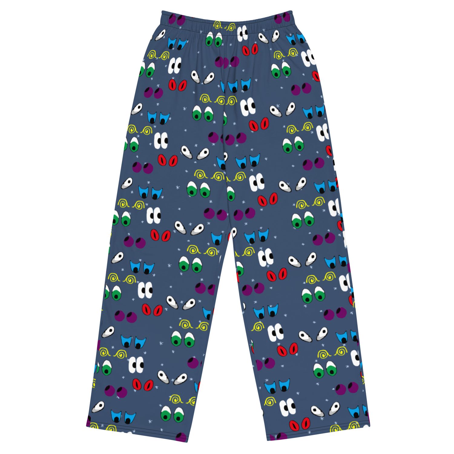 Spooky Eyes Wide-Leg Pants