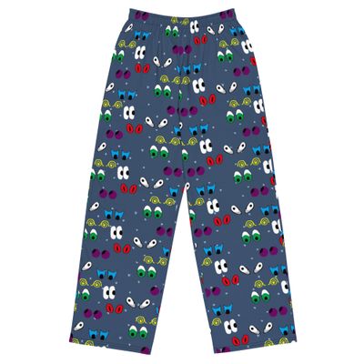 Spooky Eyes Wide-Leg Pants