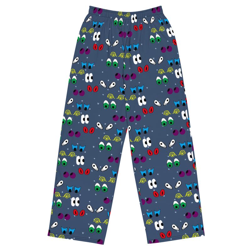 Spooky Eyes Wide-Leg Pants