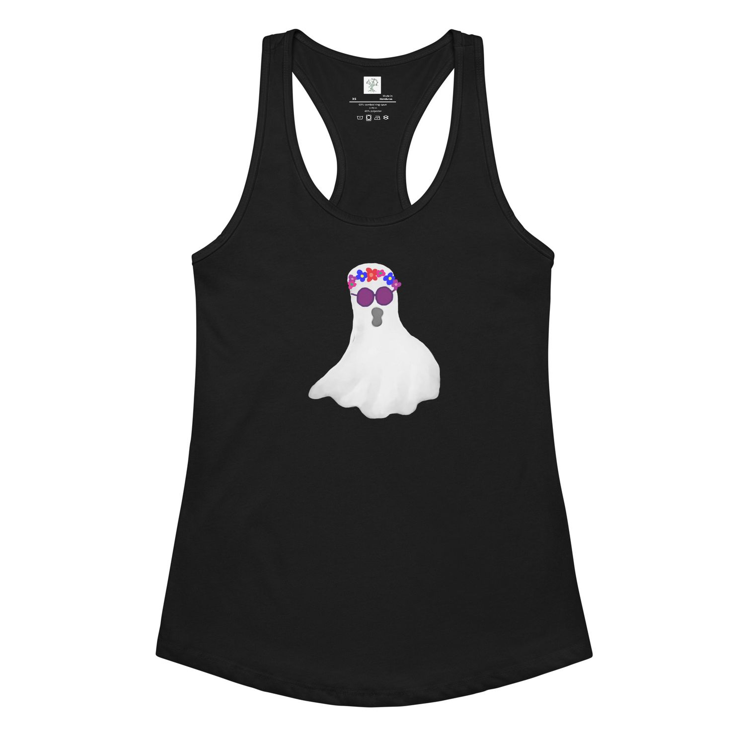 Hippie Ghost Women’s fitted racerback tank top