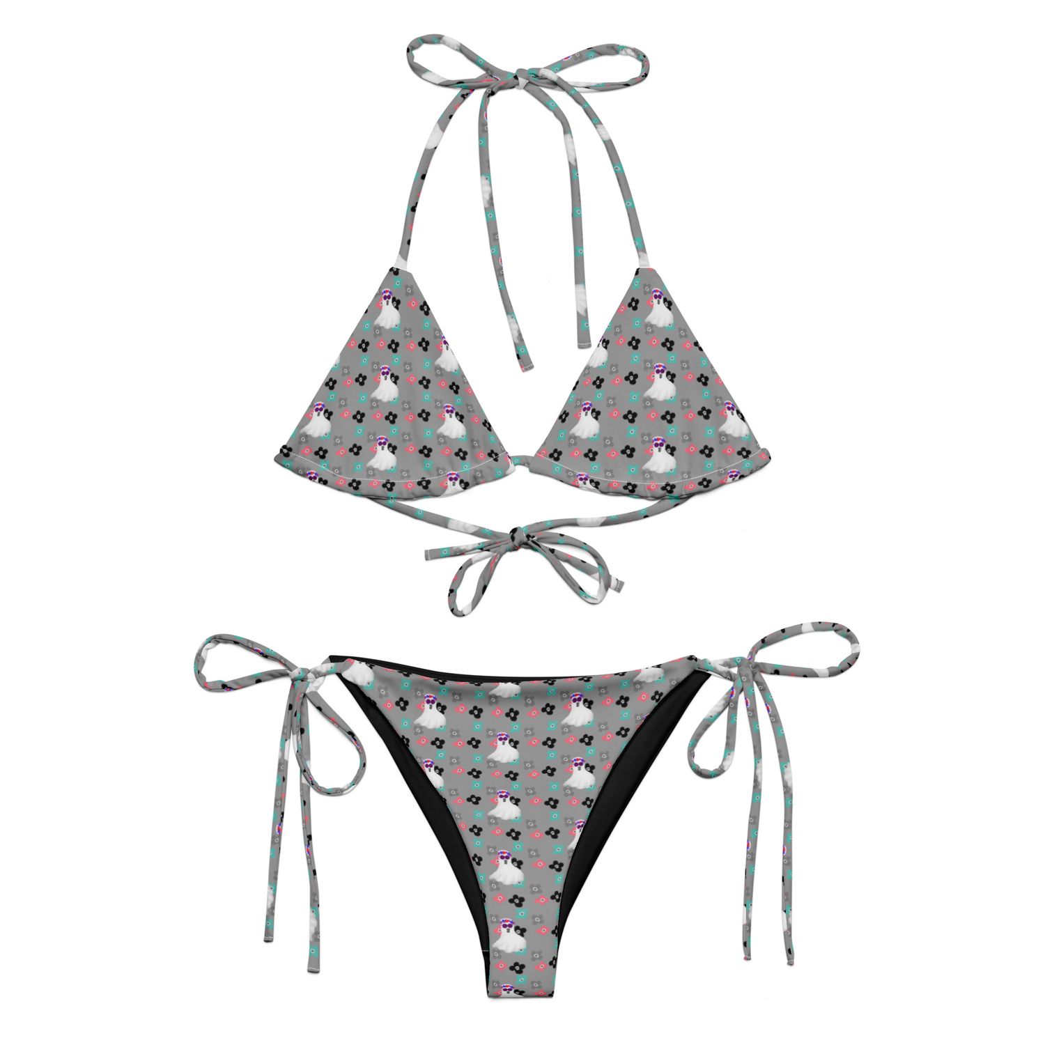 Summerween Hippie Ghost Recycled String Bikini