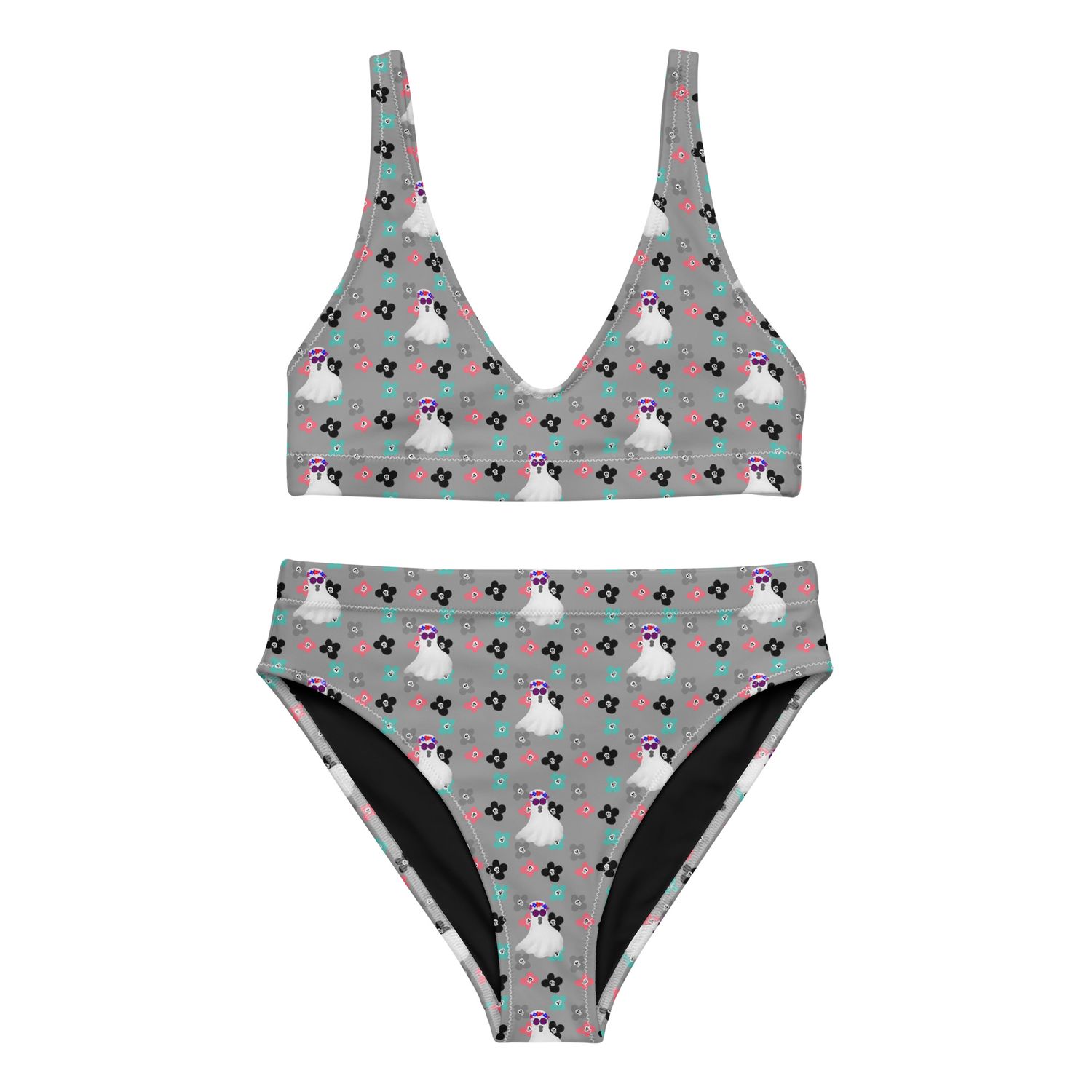 Summerween Hippie Ghost Recycled High-Waisted Bikini