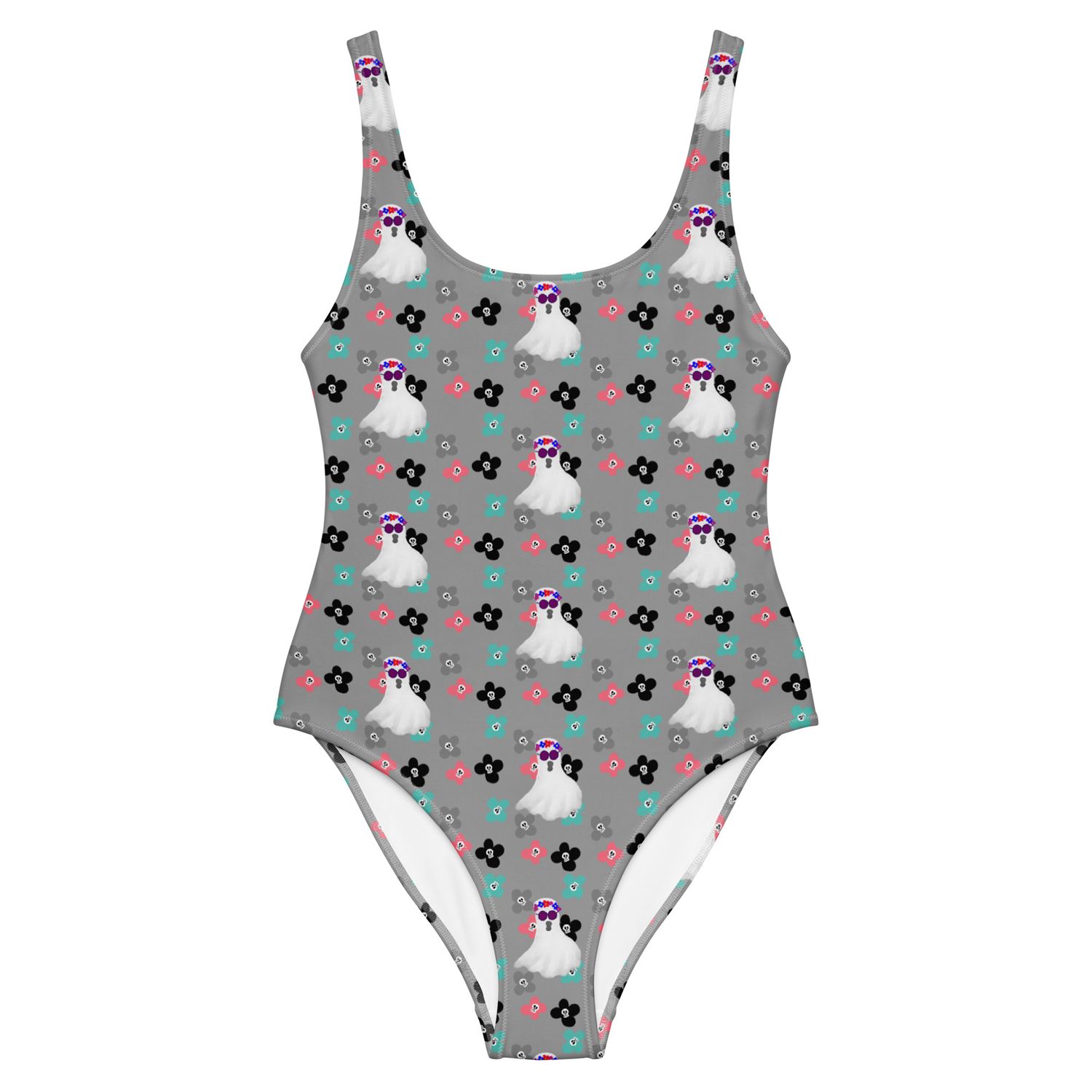 Summerween Hippie Ghost One-Piece Swimsuit