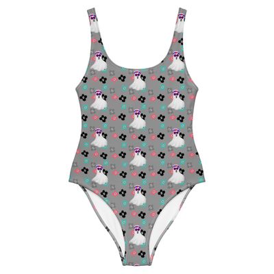 Summerween Hippie Ghost One-Piece Swimsuit