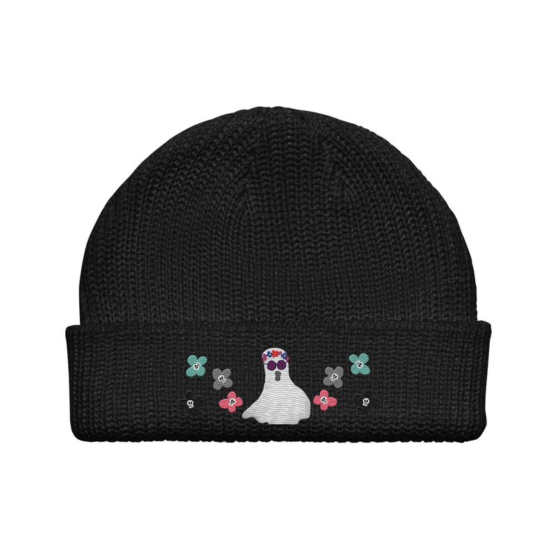 Summerween Hippie Ghost Fisherman Beanie