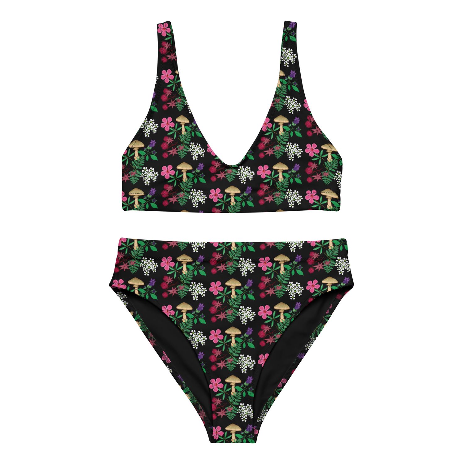 Poisonous Plants Recycled High-Waisted Bikini