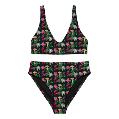 Poisonous Plants Recycled High-Waisted Bikini