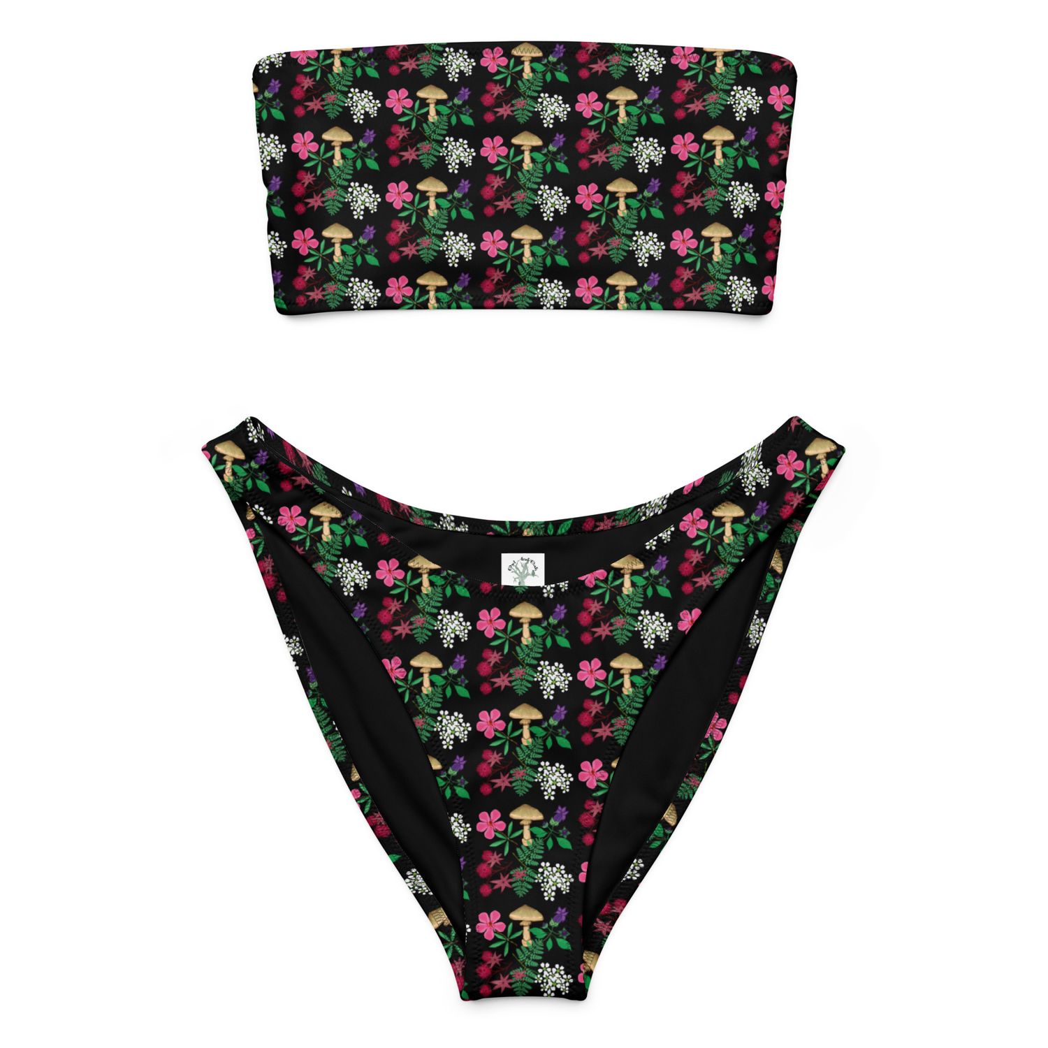 Poisonous Plants Recycled Bandeau Bikini