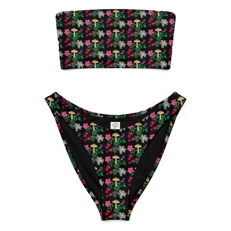 Poisonous Plants Recycled Bandeau Bikini
