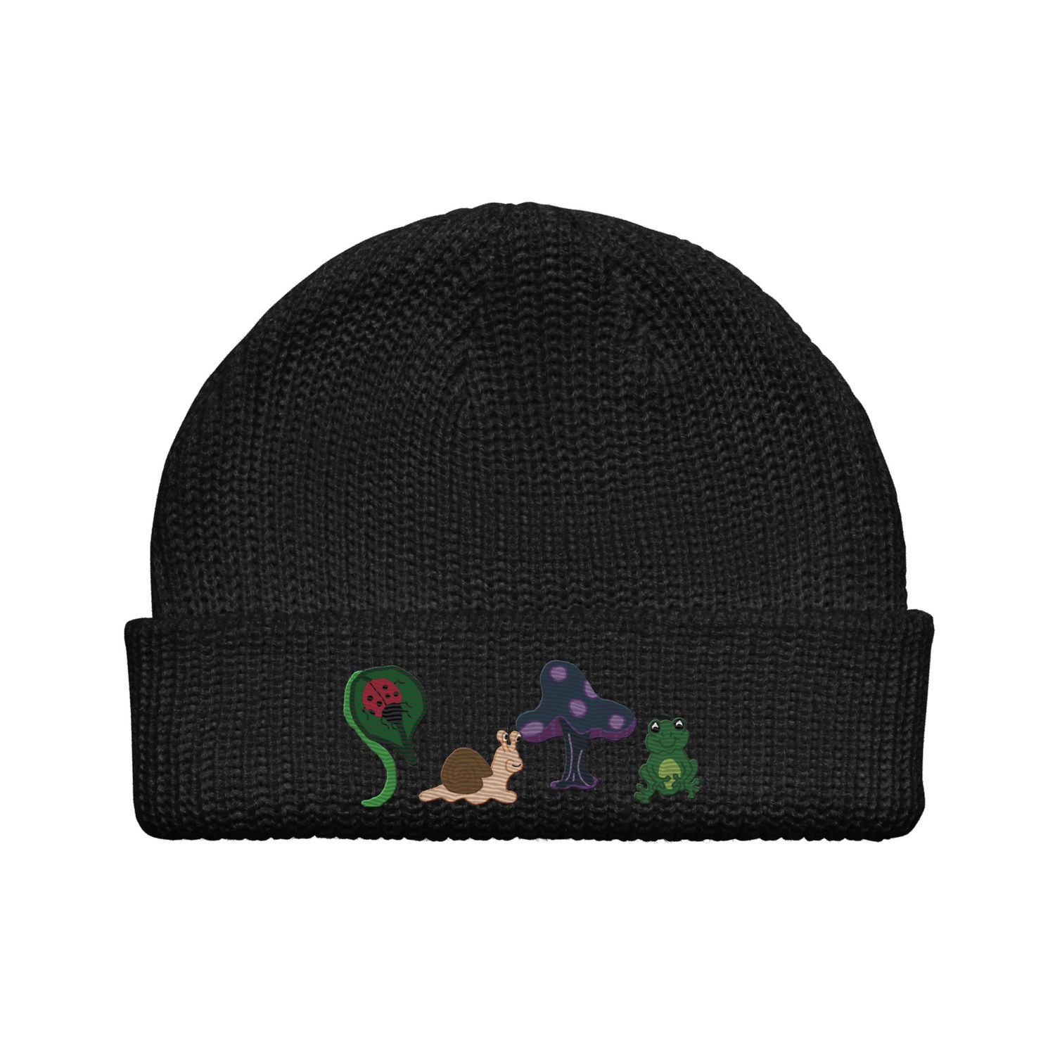 Enchanted Garden Embroidered Fisherman beanie