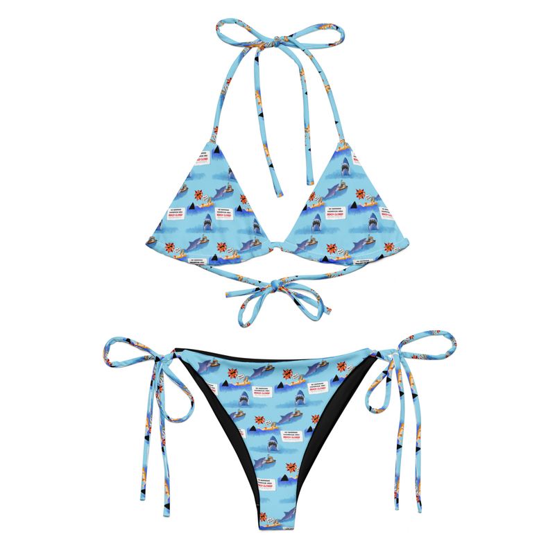 Jaws Don't Go In The Water Recycled String Bikini