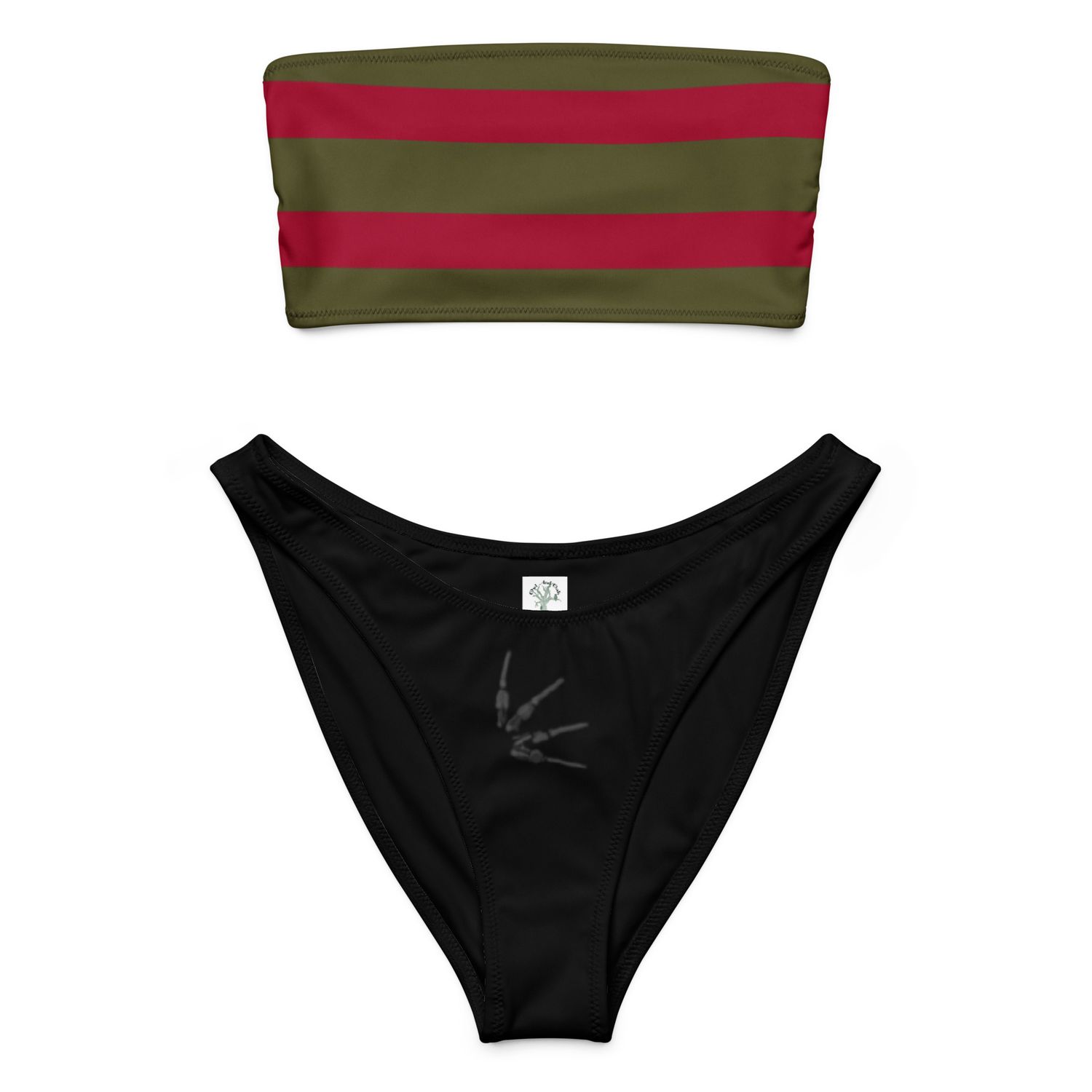 Freddy Krueger Nightmare On Elm Street Recycled Bandeau Bikini