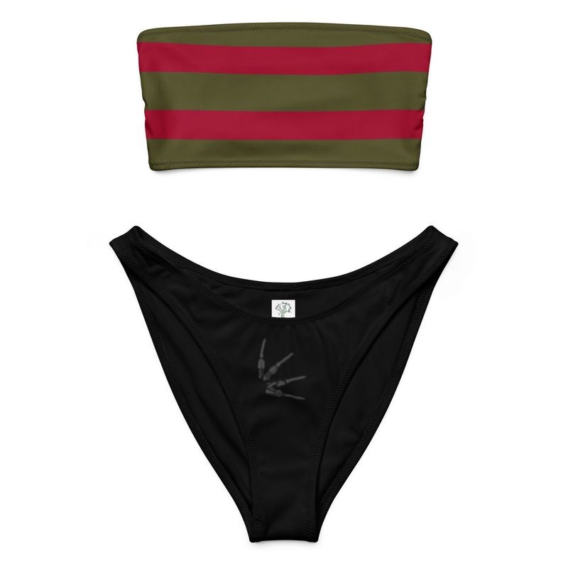 Freddy Krueger Nightmare On Elm Street Recycled Bandeau Bikini