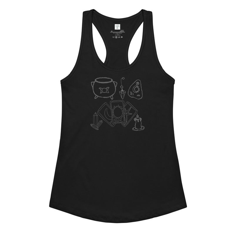 Witch's Divination Tools Women’s Fitted Racerback Tank Top