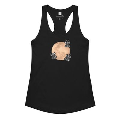 Lunar Moth Women’s Fitted Racerback Tank Top