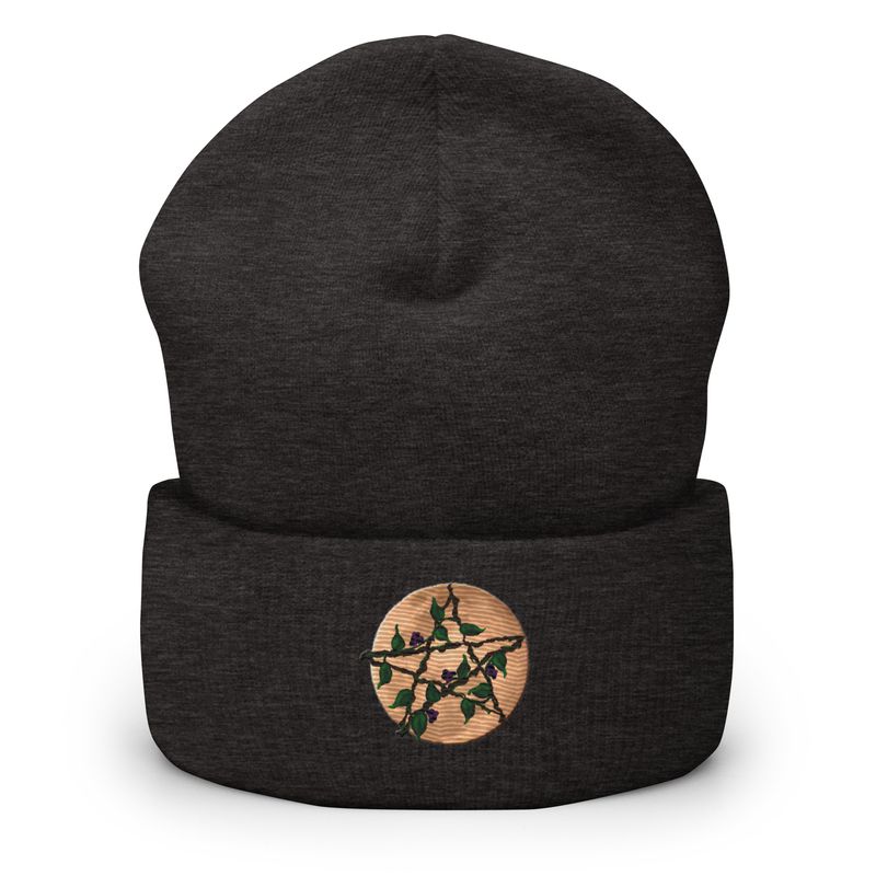 Full Moon Pentacle Cuffed Beanie