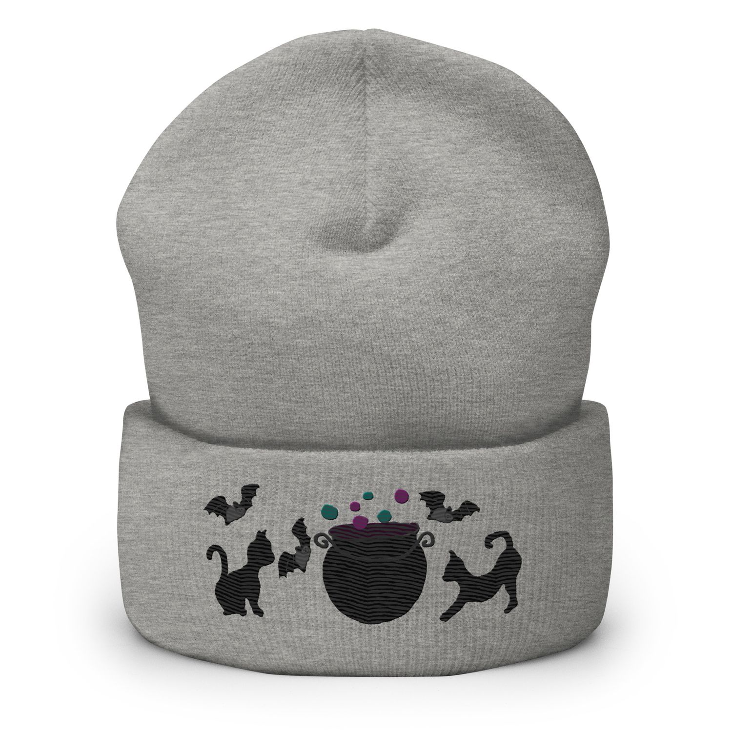 Cats Bats and Cauldron Cuffed Beanie