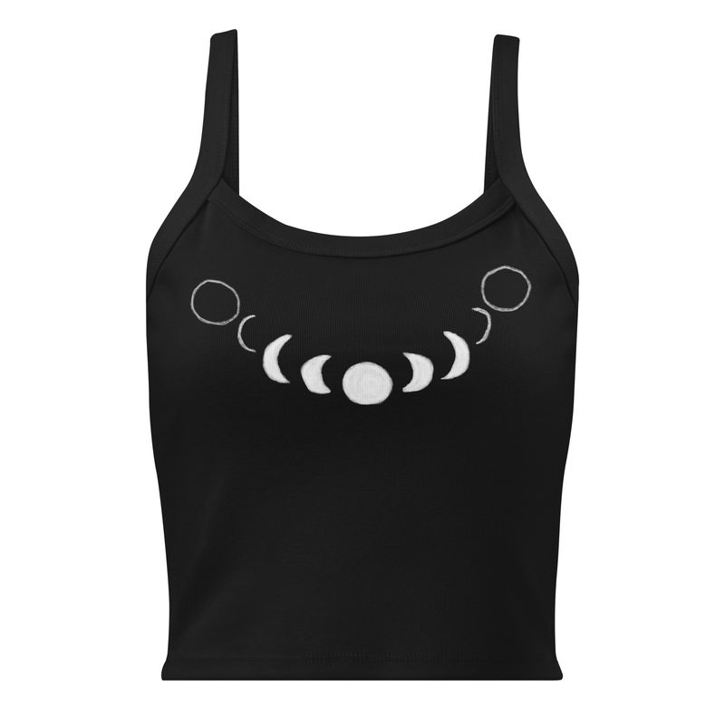 Moon Phase Sketch Tank Women’s Micro-Rib Tank Top