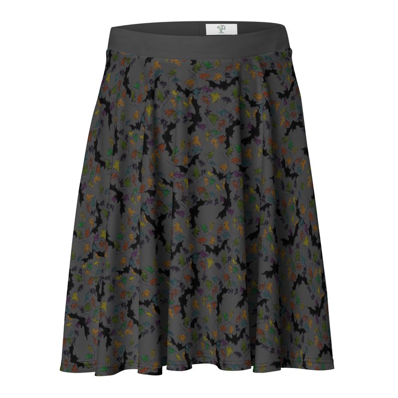 Bats And Branches Skater Skirt