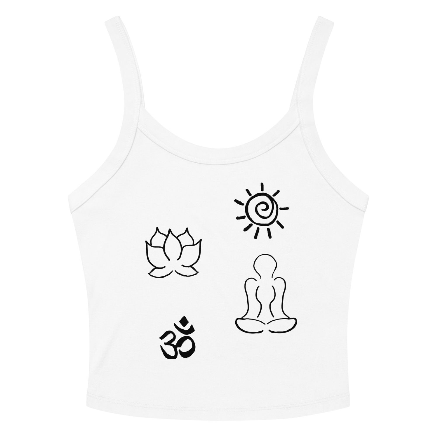 Yoga Symbols Women’s Micro-Rib Tank Top