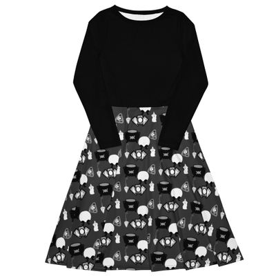 Divination Tools Long Sleeve Midi Dress