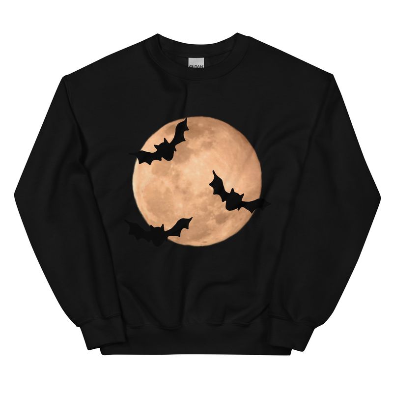 Full Moon and Bats Unisex Sweatshirt
