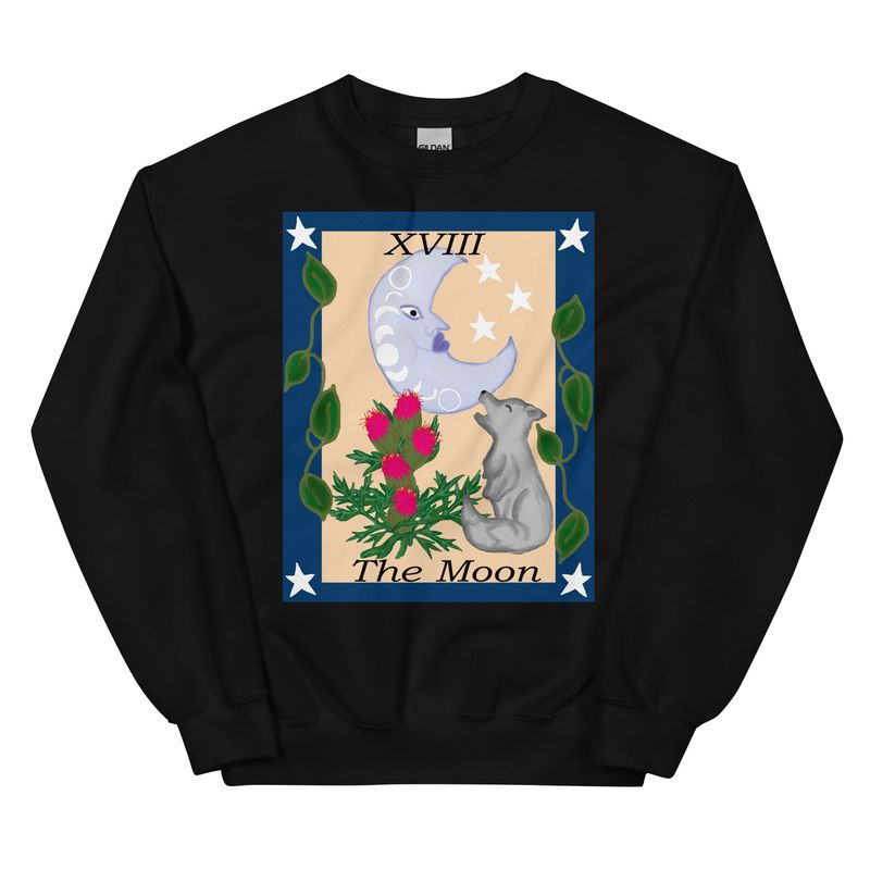 The Moon Tarot Card Unisex Sweatshirt