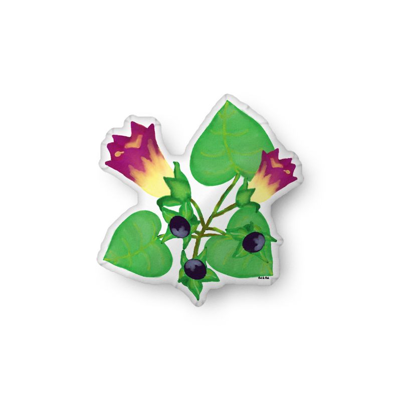 Belladonna Witchy Botanical Accent Pillow