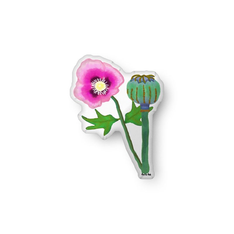 Poppy Witchy Botanical Accent Pillow