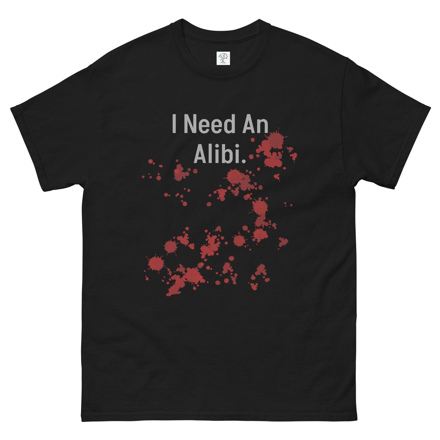 I Need An Alibi Funny Horror Unisex Graphic Tee