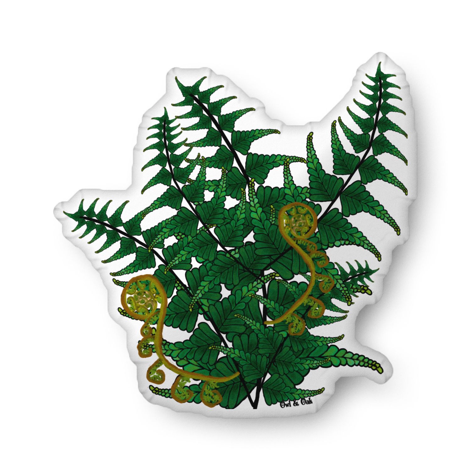 Fern Witchy Botanical Accent Pillow 