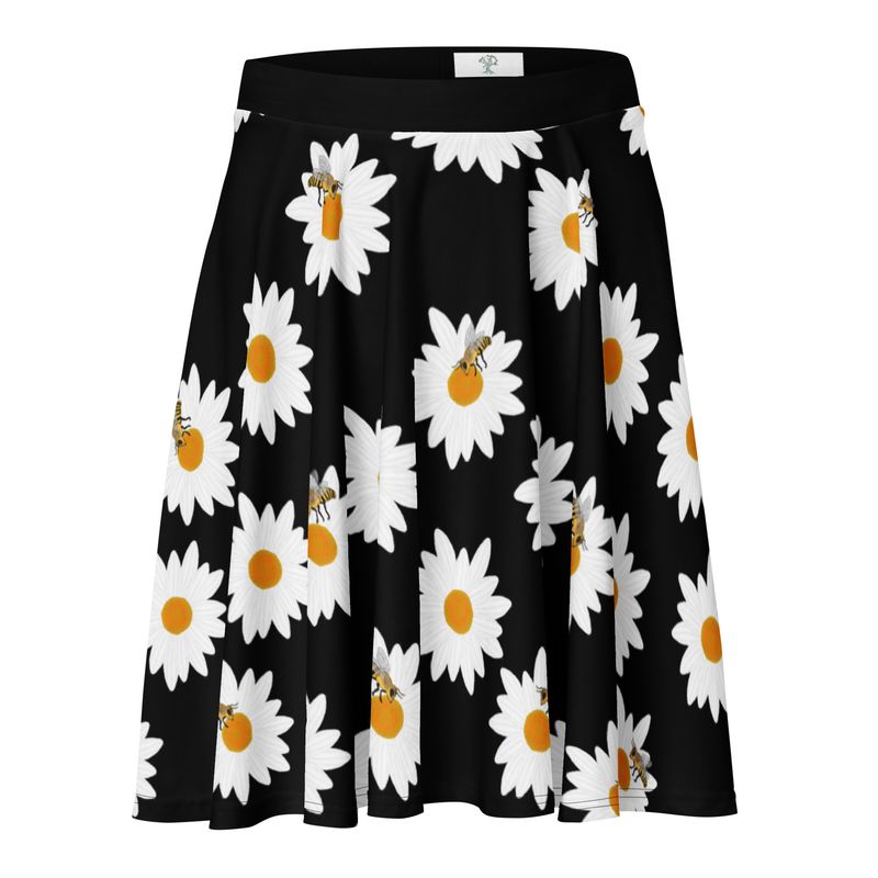 Daisies and Bees Skater Skirt