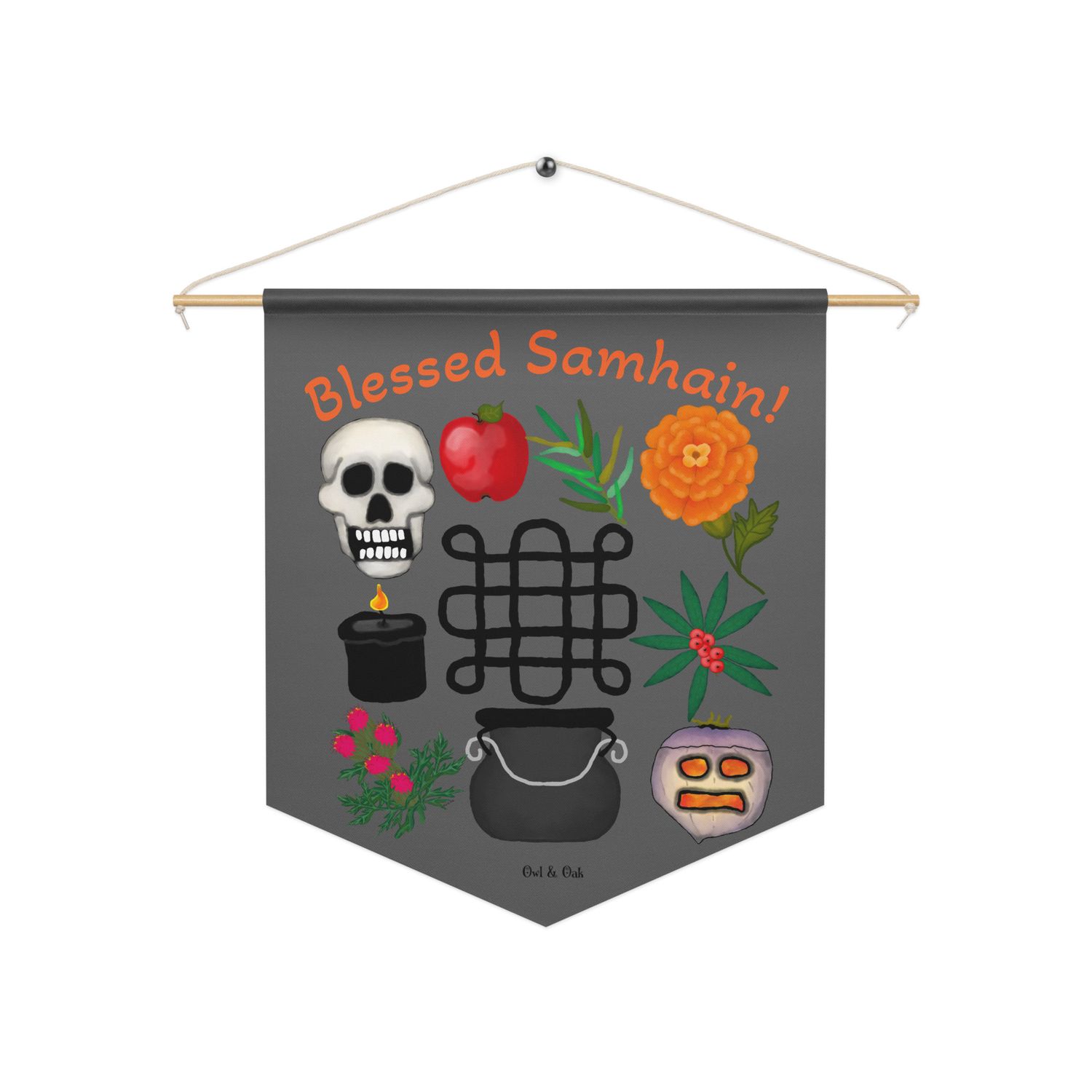 Samhain Wall Hanging for Altar Decor Autumn Sabbat Celebrations and Witchcraft Holidays