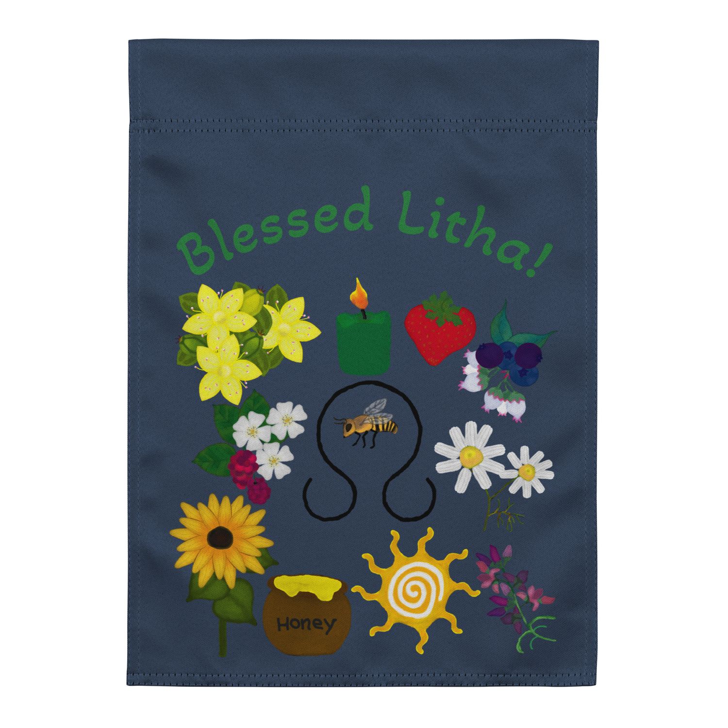 Litha Garden Flag for Summer Solstice Decor for Midsummer Sabbat Celebrations and Witchcraft Holidays