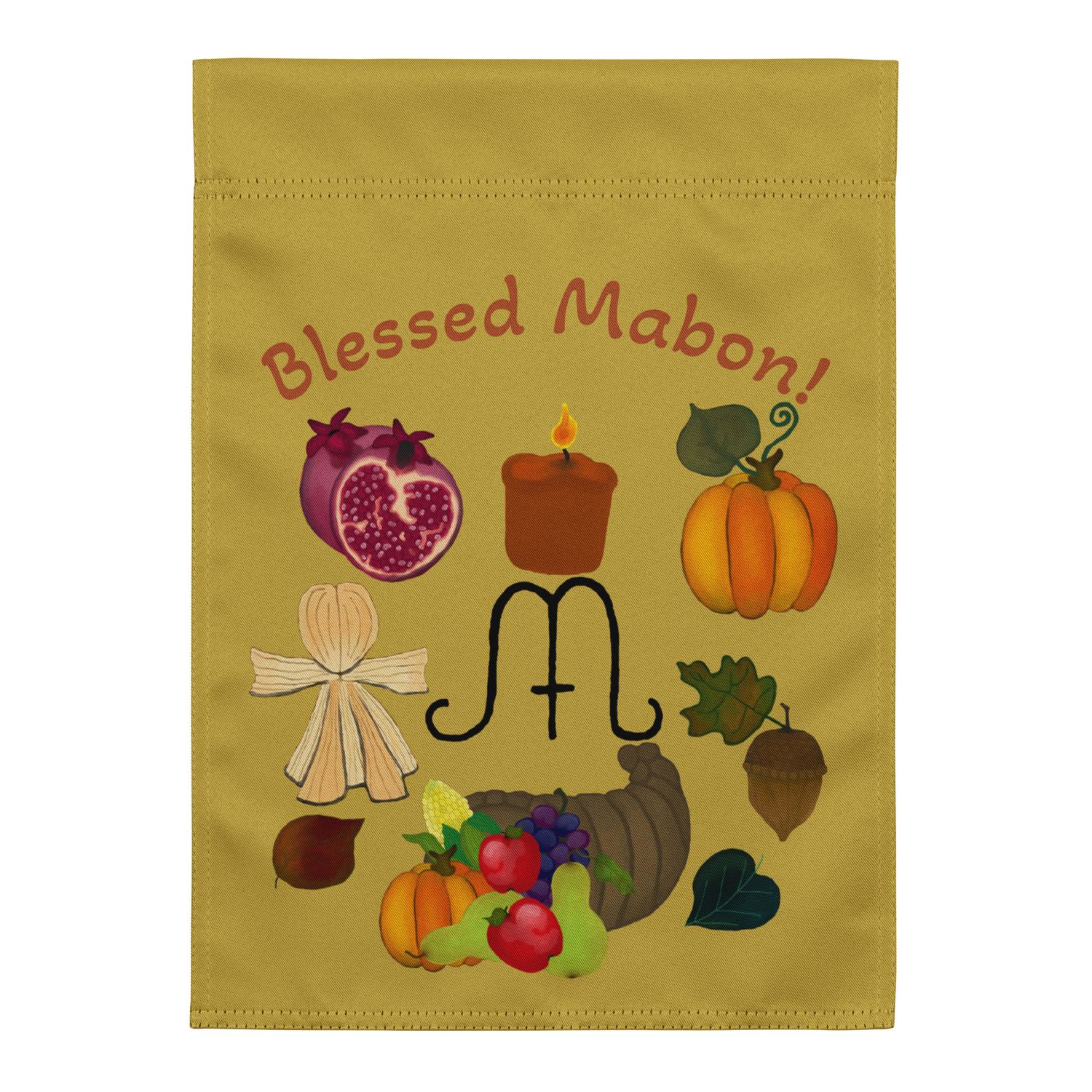 Mabon Garden Flag Decor for Autumn Sabbat Celebrations and Witchcraft Holidays