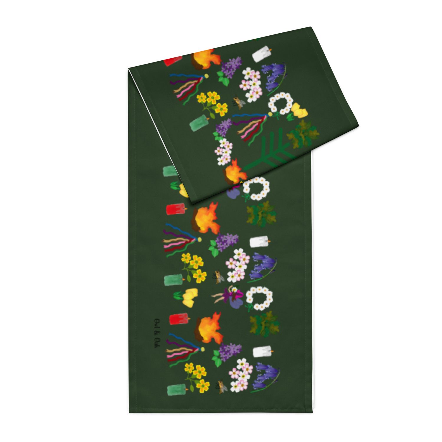 Beltane Table Runner or Altar Cloth for Spring Celebrations and Witchcraft Holidays