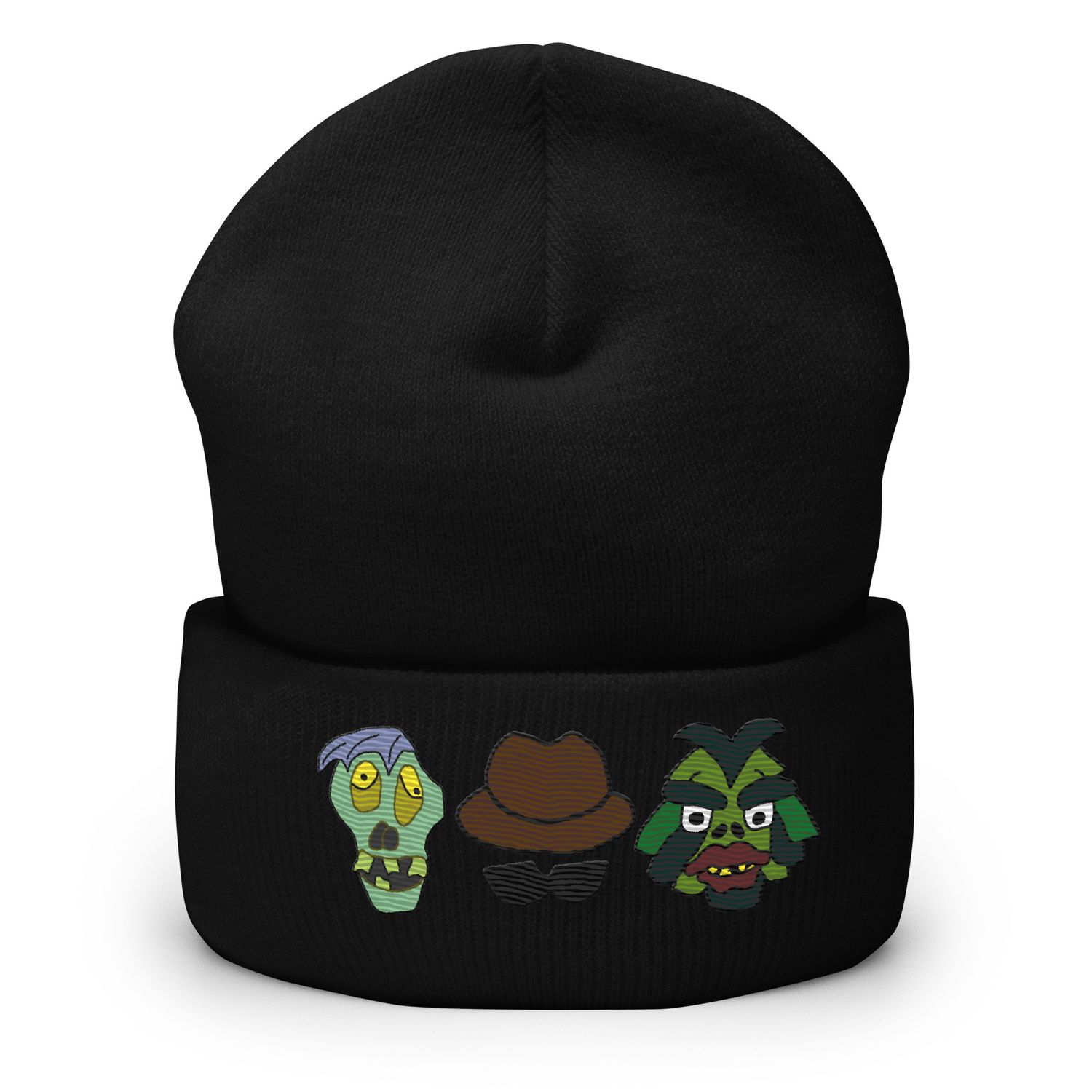 B Rated Horror Movie Monsters Cuffed Beanie