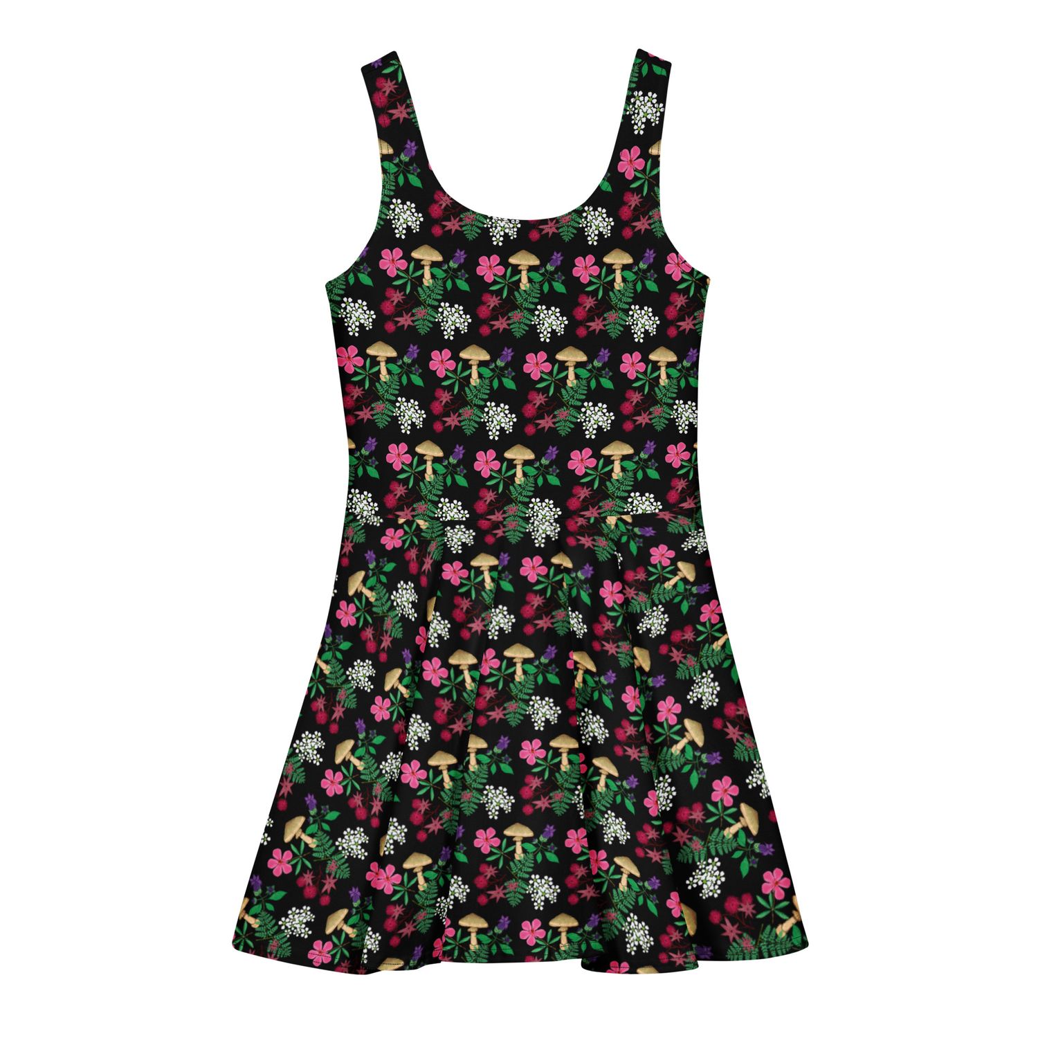 Poison Garden Witchy Botanical Cotton Skater Dress