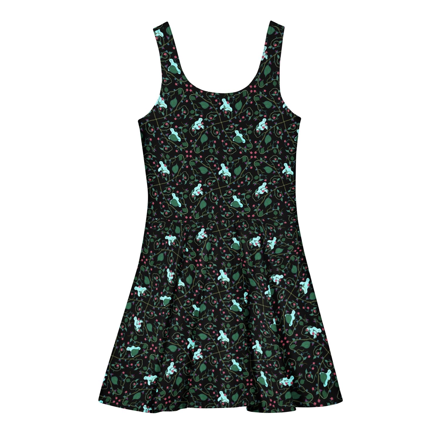 Ghostly Garden Cotton Skater Dress