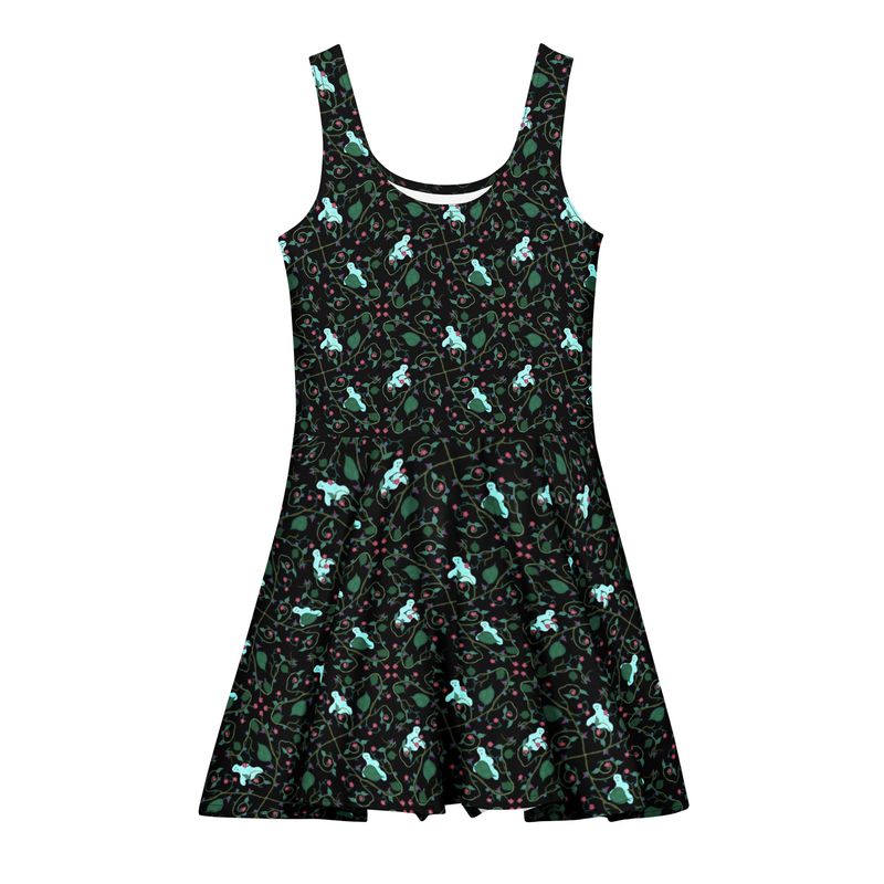 Ghostly Garden Cotton Skater Dress